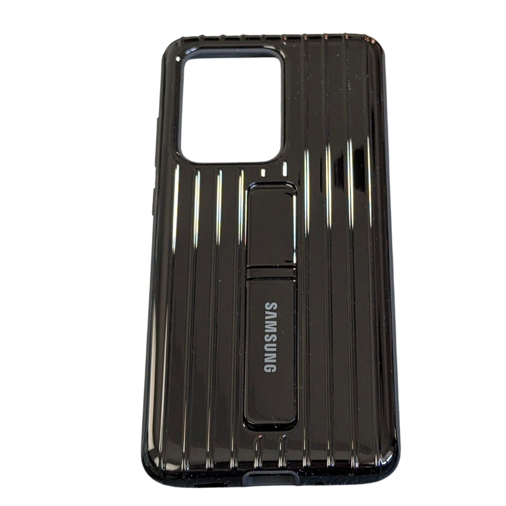 V4-O Samsung Rugged Kickstand Case for Samsung Galaxy S20 Ultra 5G - Black